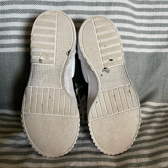 Puma Cali Glitz Lips White Silver Size 8.5 - Picture 2 of 5